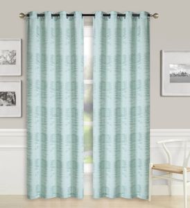 Panel de cortina de ventana con ojal estilo <span class=keywords><strong>Cora</strong></span>, decoración del hogar Premium de poliéster 100% para uso en hoteles, marcos elegantes - Product Image 2