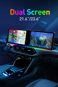 Автомобильный мультимедийный плеер Caska F80-M на Android 13 с двумя сенсорными экранами 10.1 дюйма, камерой заднего вида 360°, GPS/GLONASS/BeiDou, DSP, универсальный - Product Image 2