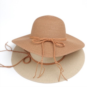 Sombrero de Paja para Mujer, Verano, Ala Ancha, Protección Solar, Paja Natural, Flexible, 56-58CM - Product Image 1