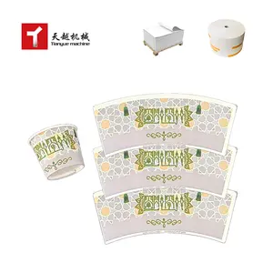 Rolo de papel revestido de Pe com ventilador de papel para papel Tianyue, papel descartável biodegradável de cores mistas personalizado, material de matéria-prima
