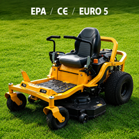 Tondeuse autoportée commerciale à braquets zéro, plateau de coupe de 46 pouces, 26 CV, commande à levier double pour terrains de golf et pelouses