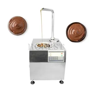Kolay kullanım ticari çikolata eritme makinesi/çikolata makinesi tavlama/sürekli tavlama makinesi çikolata