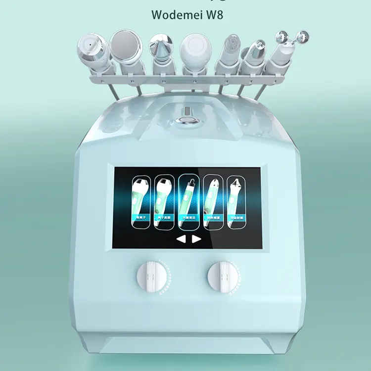 Popular products top selling 8 IN 1 small bubble beauty facial machine hydrofacials water dermabrasion machine