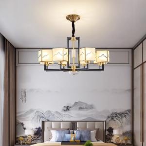 โคมไฟระย้าสไตล์จีนโมเดิร์นมินิมอลแบบเซน  ทำจากทองแดงทั้งชิ้น สำหรับห้องนั่งเล่น ห้องรับประทานอาหาร - Product Image 4