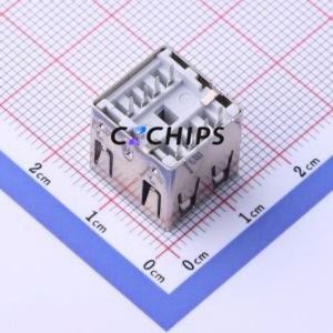 KH-2AF180-14.2 USB Connector Through hole Component (THT) Connector Type-A Female Through Hole 4Px2 - Product Image 2