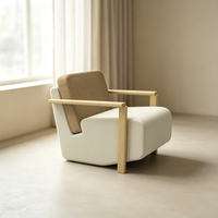 Fauteuil individuel de luxe léger style nordique, canapé d'appoint moderne en tissu pour la maison, le bureau et les hôtels, personnalisable