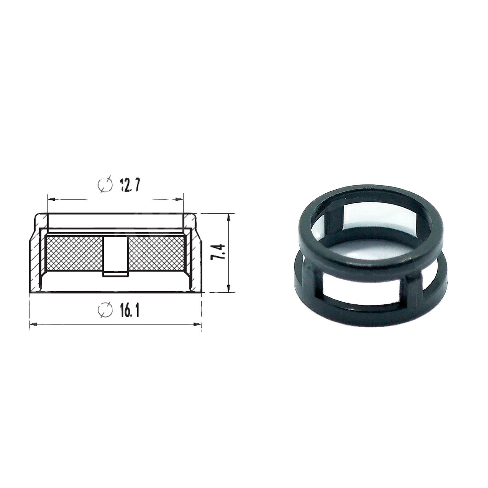Fuel Injector Micro Filter 12004 for Delphi Chevrolet Corsa Seda 16.1*7.4*12.7