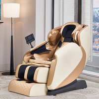 Fauteuil de massage à airbag complet à commande vocale avec musique Bluetooth, étirement intelligent 3D, portable et pliable pour un usage domestique