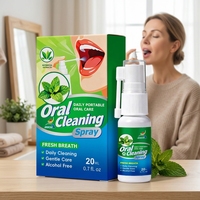 Spray buccal sans alcool à la menthe botanique, rafraîchisseur d'haleine, soin doux, haleine fraîche, nettoyage quotidien, portable, 20 ml