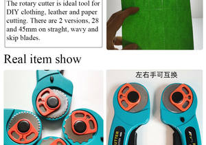 Cortador Rotatorio al por Mayor de 45 mm, Rodillo para Patchwork, Herramienta de Corte Fácil para Tela, Cuero, Papel, Boletos y Láminas Blandas - Product Image 5