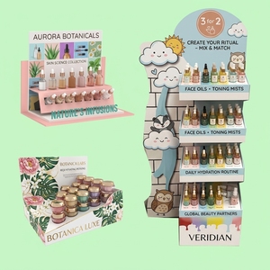 Espositore da Terra Portatile in Cartone Ondulato Personalizzato per Cosmetici: Rossetti, Detersivi in Capsule, Oli per Unghie - Product Image 3