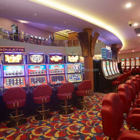 Chaise de casino de poker en métal en cuir moderne personnalisée chaise de jeu pivotante à hauteur réglable pour machine à sous