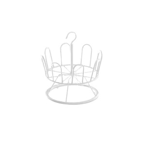 Rotating Shoe Rack Wrought Iron Floor Standing Drying Rack With Clip Mobile Design For Shoes And Slippers - Product Image 5