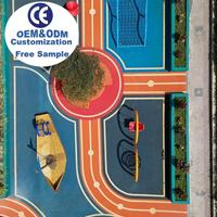 Granulés de caoutchouc polyuréthane en gros pour revêtements de sol multisports extérieurs/intérieurs, absorption des chocs, caractéristiques écologiques