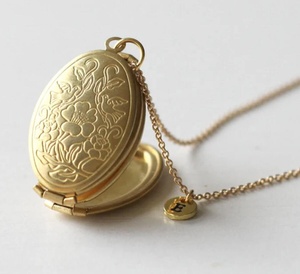 Trang Sức Cổ Hoa Thời Trang Huy Chương Đồng Thau Tùy Chỉnh Mạ Vàng Vòng Cổ Hình Ảnh Mề Đay Làm Quà Tặng - Product Image 2