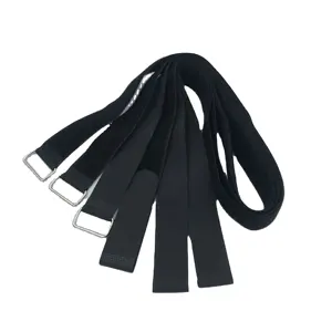 Aangepaste Bagage Riem Haak En Lus Draad Kabel Tie Cinch Strap Heavy Duty Klittenband Riem Met Metalen Gesp