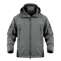 Veste tactique à capuche en softshell camouflage A-TACS FG pour homme Jaime Outdoor, 100% polyester, imperméable, respirante, coupe-vent