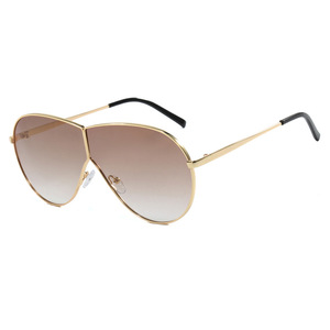 2025 Nuevo Marco grande de Metal una pieza Y2K piloto mujeres <span class=keywords><strong>gafas</strong></span> de sol moda hombres personalizados conducción montar Espejos a prueba de viento sombras - Product Image 4