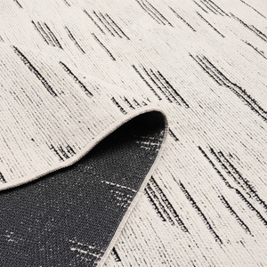 พรมปูพื้นลายเพชรเรขาคณิตสีขาวมิรา ขนาด 7 มม. ซักได้ กันลื่น เป็นมิตรกับสิ่งแวดล้อม เป็นมิตรกับสัตว์เลี้ยง ผลิตจากโพลีเอสเตอร์ สำหรับใช้ในบ้าน - Product Image 1