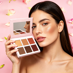 Paleta 3 en 1 de Alta Pigmentación para <span class=keywords><strong>Maquillaje</strong></span> DIY: Colorete, <span class=keywords><strong>Iluminador</strong></span> y Contorno, Paleta de Contorno de Marca Privada - Product Image 1