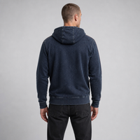 XUFEI OEM Logo personnalisé Fabricant de haute qualité Streetwear vintage Impression délavée à l'acide Fermeture éclair 100% coton Sweat à capuche zippé pour homme