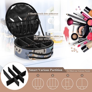 Fashion <b>Large</b> Size Custom Round <b>Cosmetic</b> <b>Bag</b> Handy Toiletry Travel Waterproof Zipper with Mirror Makeup <b>Bag</b> - Product Image 4