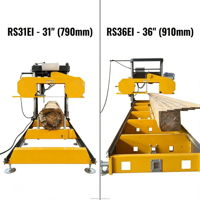 Scierie portative professionnelle, scie à ruban hydraulique sur remorque, machine forestière robuste pour la coupe de bois et le traitement du bois