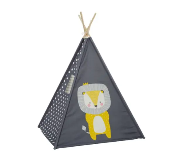 Tipi เต็นท์เล่นในร่มสำหรับเด็ก,ผ้าแคนวาสผ้าคอตตอน Teepee ทนทานส่งตรงจากโรงงานผลิตจากไม้162