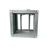 Clapet coupe-feu électrique pour conduit d'air en acier galvanisé, forme carrée, pour hôpital, hall, usage extérieur, vanne d'évacuation de fumée, prix bas, haute qualité