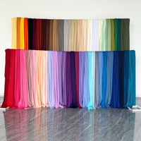 Rideau de fond de scène de mariage blanc de luxe sur mesure, draperie en satin pour la décoration et les fournitures de mariage