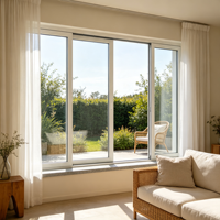 Fenêtre coulissante légère en aluminium, série 60/80, simple ou double vitrage, pour immeubles d'appartements en zone sud-est