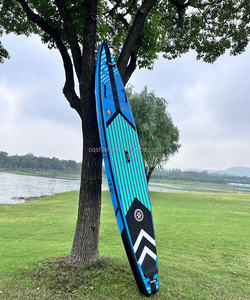 Tùy chỉnh màu xanh PVC Inflatable EVA dọc Paddle Board Top-Level thể thao bơm cho các cuộc thi nước bền chống trượt thiết kế - Product Image 6