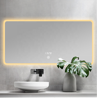 Miroir de salle de bain LED étanche, miroir intelligent à écran tactile, miroir éclairé, fabricant de miroirs, fournisseur de miroirs sur mesure