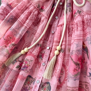 Robe maxi à imprimé tendance ZHEZHE pour femmes mûres, robe de soirée élégante à manches longues <span class=keywords><strong>avec</strong></span> impression numérique pour le printemps - Product Image 5