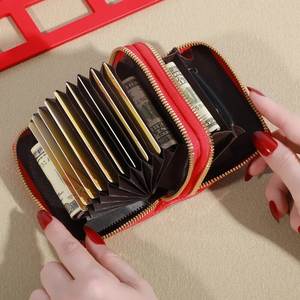 Wholesale Women Zipper Short Style <b>Purse</b> Lychee Pattern Fashion Large Capacity Multi Card Slot Coin With - Product Image 5