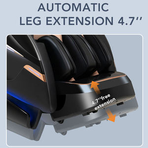 Masajeador de relajación <span class=keywords><strong>real</strong></span> más confiable, silla de masaje Shiatsu blanca 4d con función de música - Product Image 5