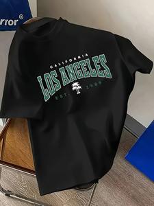 لوس أنجلوس إيست للجنسين. تي شيرت بطباعة كاليفورنيا بتصميم كلاسيكي من عام 1989، أبيض اللون، بأكمام قصيرة، مناسب للارتداء اليومي. - Product Image 1