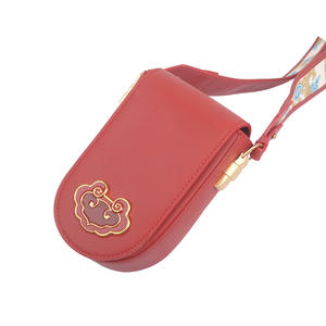 Sac à bandoulière petit format en PU style chinois pour femme, collection Printemps <span class=keywords><strong>2022</strong></span>, avec boucle magnétique, pour téléphone portable, couleur unie, usage quotidien – Direct Usine - Product Image 6