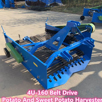 Tracteur de moissonneuse de matériel agricole d'approvisionnement d'usine PTO Driven 2 Row Potato Ginger Carrot Digger Machine
