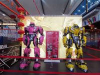 Disfraz de Robot Transformer para Adultos 2026, Material EVA, Color Rosa, para Fiestas de Halloween, Cosplay, Disfraces de TV y Cine