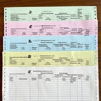 Papier continu autocopiant multicolore 4 feuillets, format 241x279mm (9,5x11 pouces), imprimé sur mesure