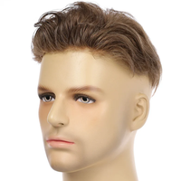 Prothèse capillaire complète en dentelle pour hommes, cheveux européens, 8x10, 6 pouces, en stock, en cheveux humains, avec dentelle suisse complète