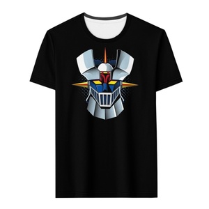 Camiseta Informal para Hombre y Niños, Diseño de Anime <span class=keywords><strong>Robot</strong></span>, Estilo Urbano, Impresión por Transferencia de Calor, 100% Poliéster de Punto, 180 Gramos, Transpirable - Product Image 1