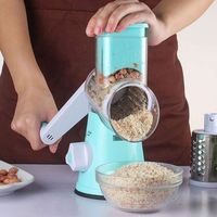 Groothandel 3 In 1 Roterende Kaasrasp Ronde Tuimelende Doos Shredder Trommel Multifunctionele Fruit & Groentesnijder Met Handvat
