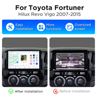 Pemutar Video Autoradio Junsun 9" untuk Toyota Fortuner Hilux 2007-2015, Navigasi GPS Mobil, Pemutar Multimedia, Radio Mobil