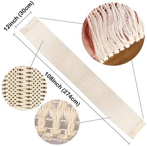 Camino <span class=keywords><strong>de</strong></span> <span class=keywords><strong>mesa</strong></span> <span class=keywords><strong>de</strong></span> macramé Natural, encaje <span class=keywords><strong>de</strong></span> ganchillo <span class=keywords><strong>de</strong></span> algodón, bohemio, para boda, con borlas, gran oferta, 2021 - Product Image 3