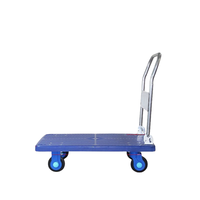 Carretilla de Plataforma Plegable de Alta Resistencia, Silenciosa, con 4 Ruedas, Carro de Transporte Plano para Almacén