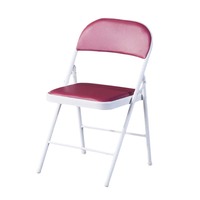 Chaises pliantes pour mariage, événements, cadre métallique, chaises pliantes blanches en gros