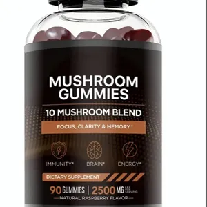 Champiñón Gummy para Eco-consciente GMP-Estándares de calidad Gluten-intolerante seguro Productos ecológicos