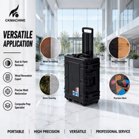 CKMACHINE Machine de Nettoyage Laser à Impulsions Professionnelle 100W 200W 300W pour la Restauration Métallique Haut de Gamme, Conception Portable en Valise
